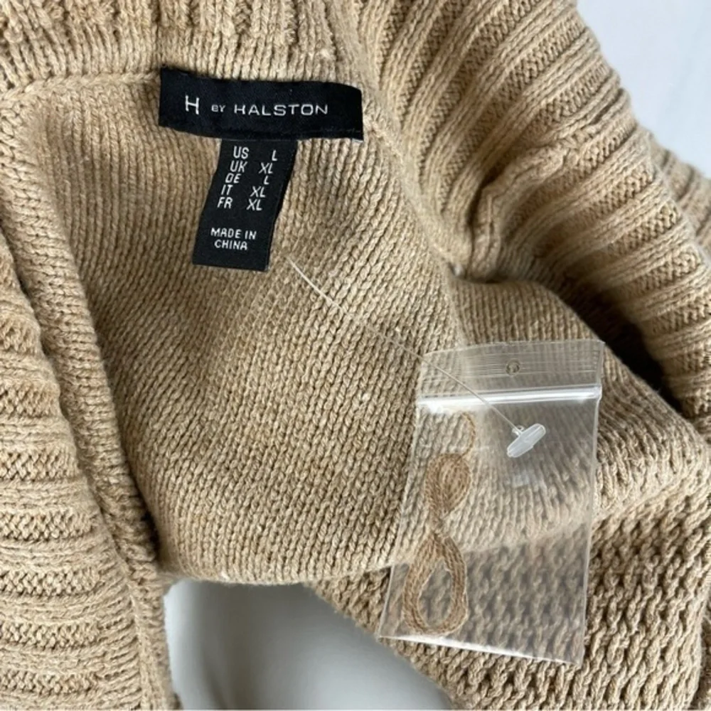 H by Halston Open Front Cardigan Sweater - NWOT | Women Large | Tan
